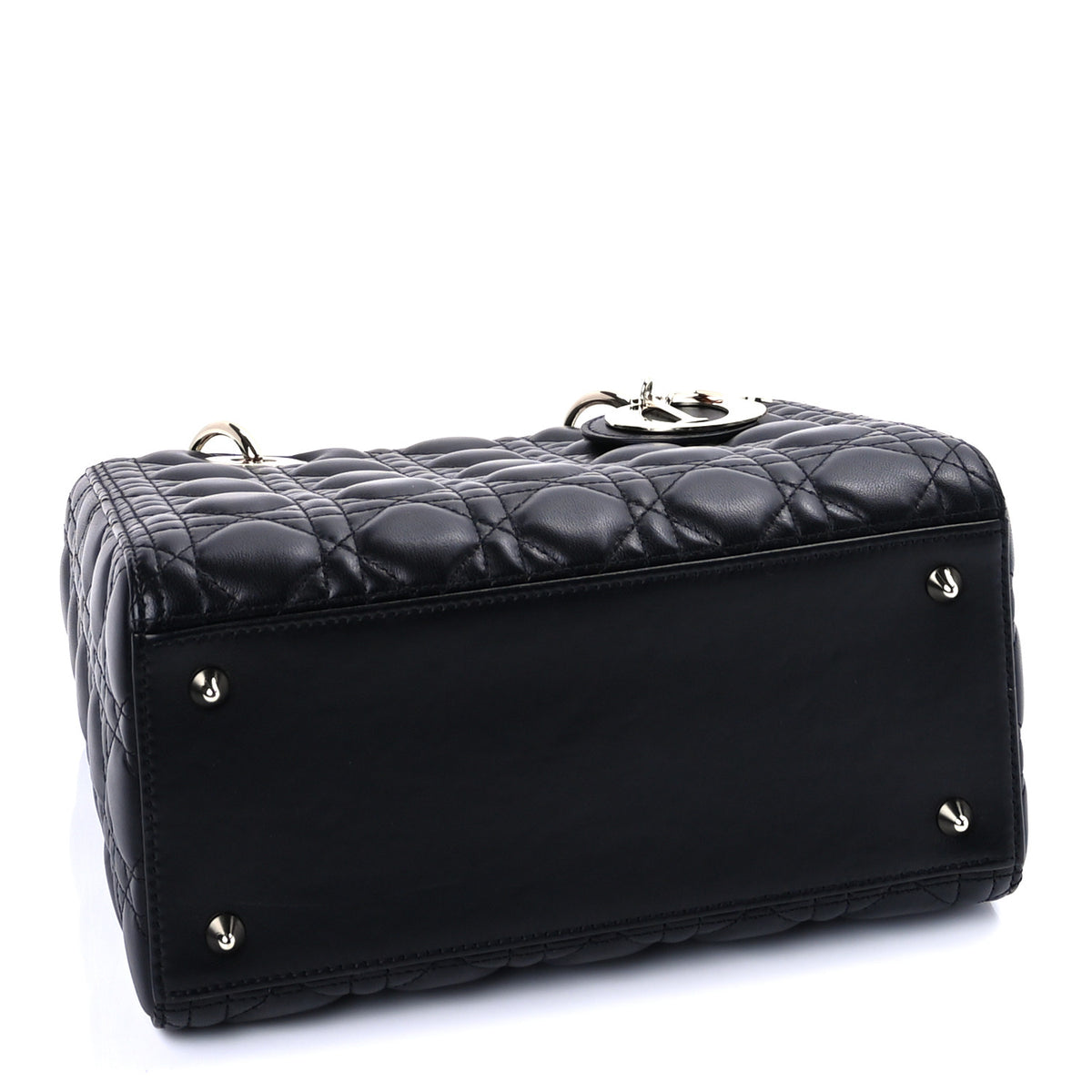 Lambskin Cannage Medium Lady Dior Black
