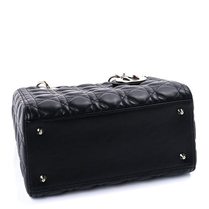 Christian Dior Lambskin Cannage Medium Lady Dior Black 3 of 8