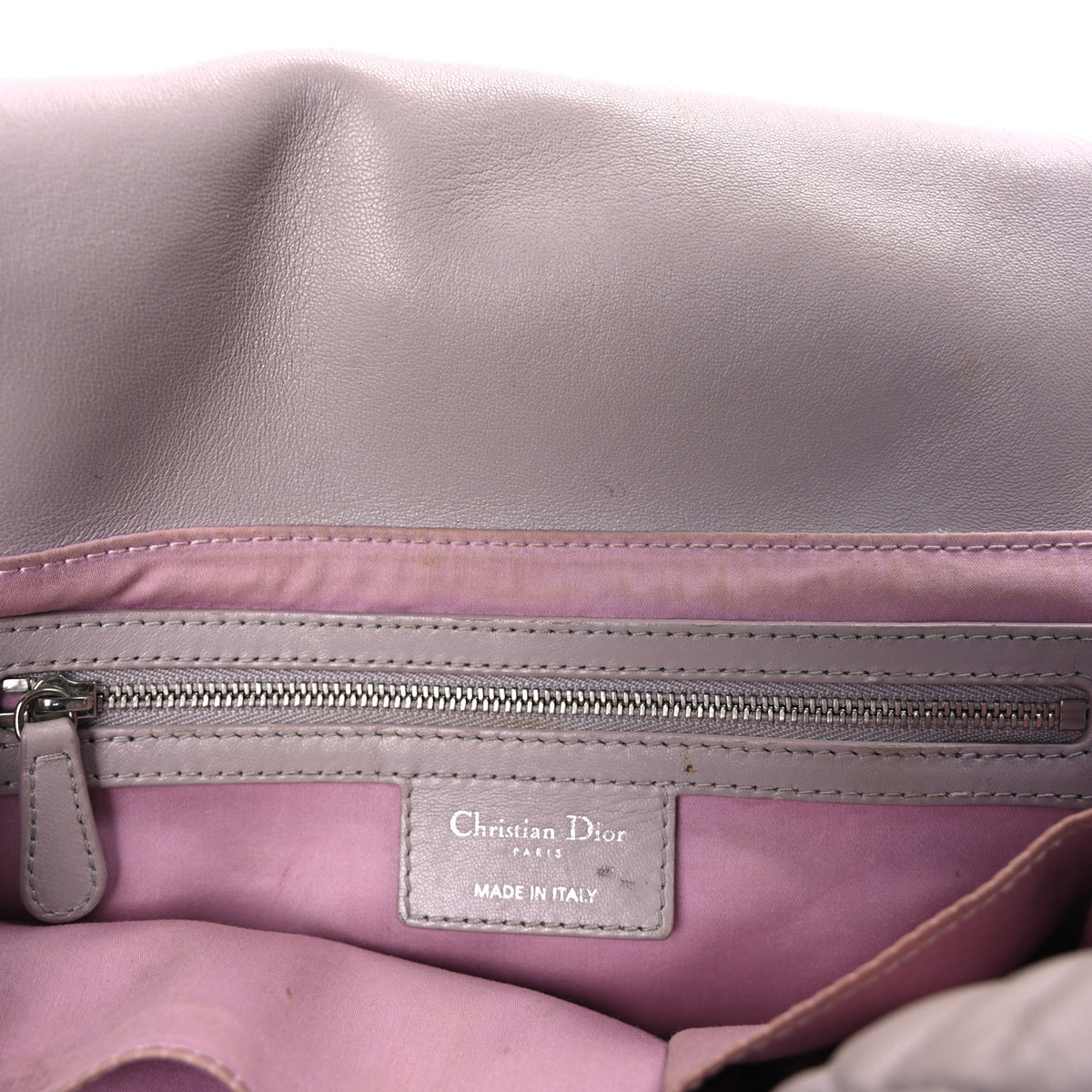 Lambskin Cannage Small Milly La Foret Shoulder Bag Grey