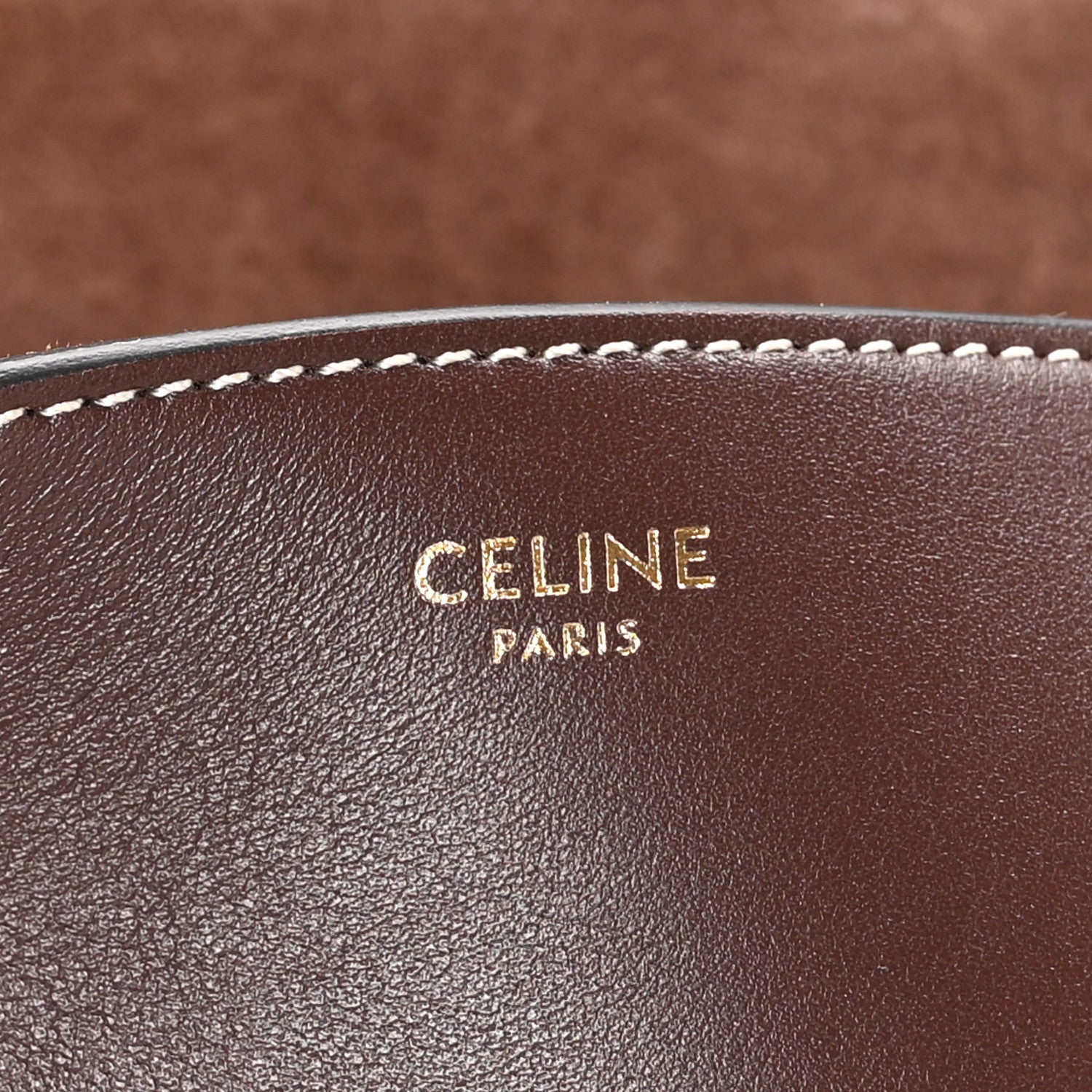 Celine Smooth Calfskin Cuir Triomphe Folco Crossbody Bag Chestnut 7 of 10