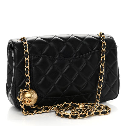 Chanel Lambskin Quilted Mini Rectangular Pearl Crush Flap Black 3 of 11