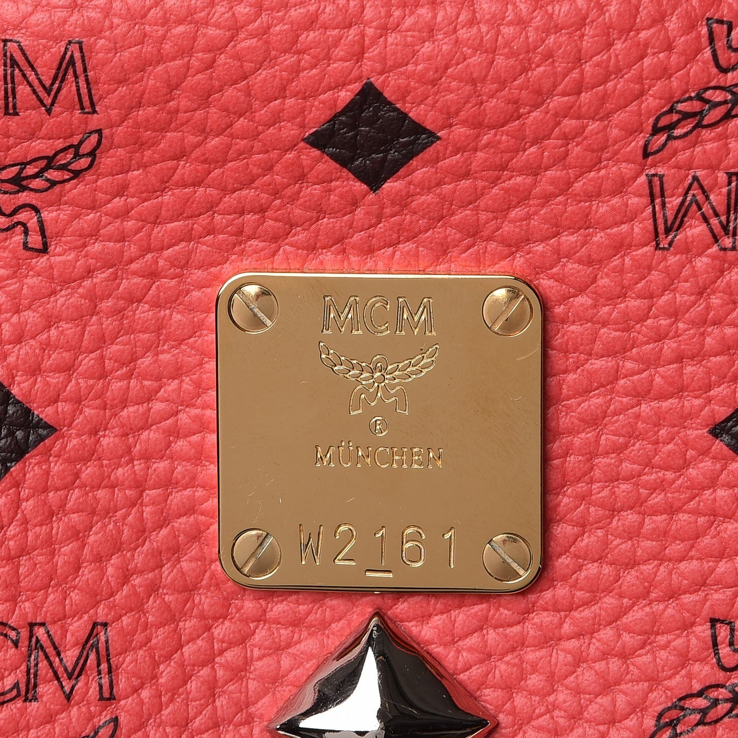 MCM Visetos Medium Sprinkle Stud Stark Backpack Red 11 of 11