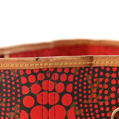 Louis Vuitton Monogram Kusama Waves Neverfull MM Red 23 of 24