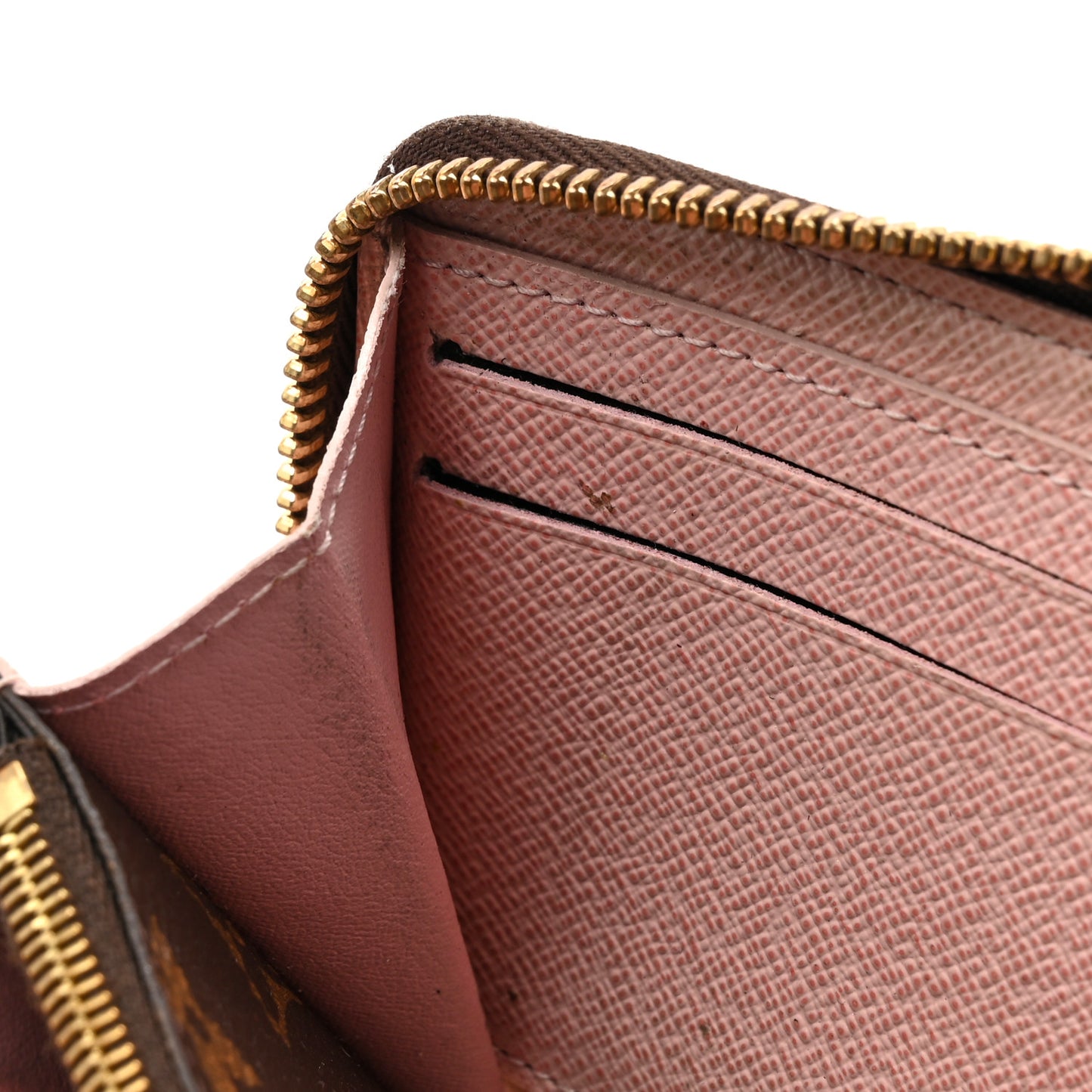 Monogram Clemence Wallet Rose Ballerine