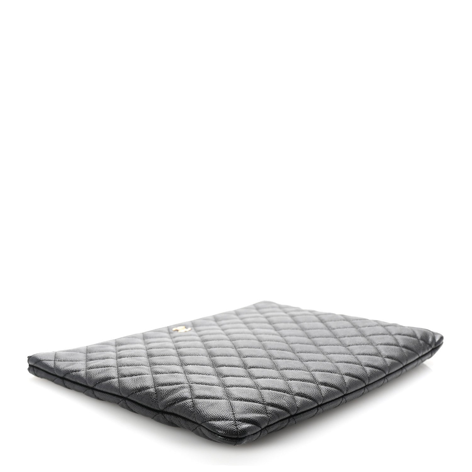 Chanel Caviar Quilted Large Cosmetic Case Black 4 of 6