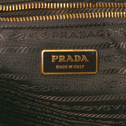 Prada Tessuto Nylon Chevron Quilted Shoulder Bag Brown 5 of 9