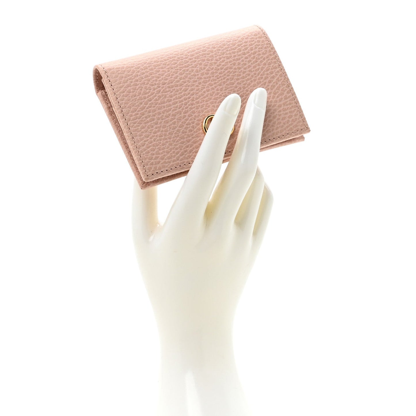 Dollar Calfskin GG Marmont Card Case Perfect Pink
