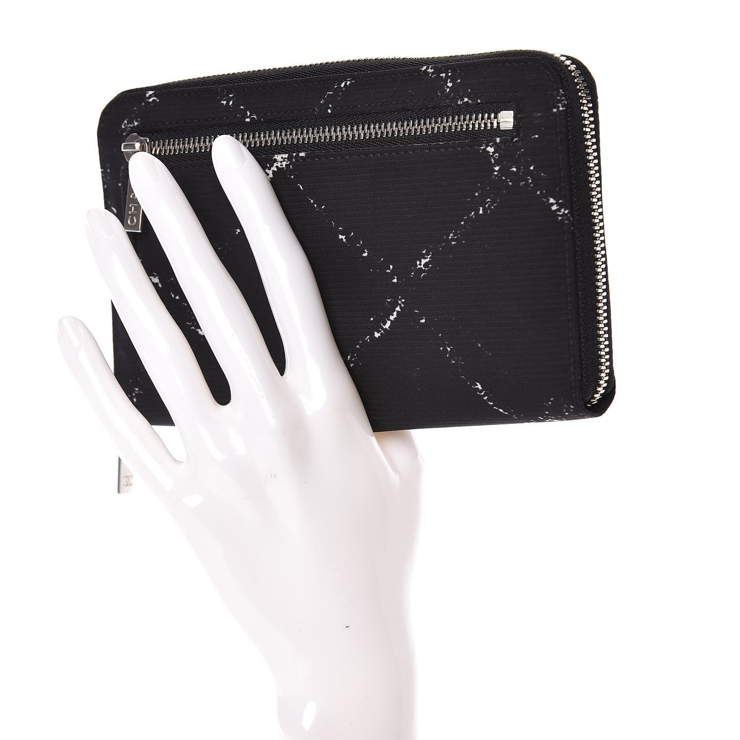 Nylon Travel Zip Wallet Black