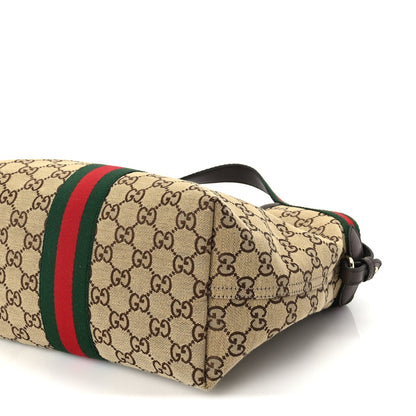 Gucci Monogram Web Small Giglio Tote Beige  Dark Brown 11 of 11