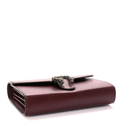 Gucci GUCCI Dollar Calfskin Crystal Mini Dionysus Chain Wallet Vintage Bordeaux 3 of 10