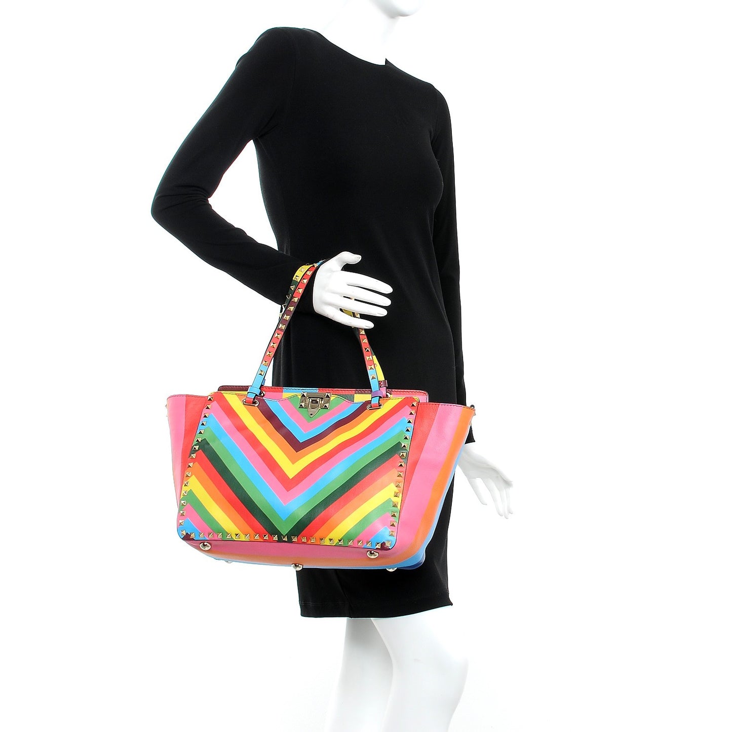 Vitello 1973 Medium Rockstud Tote Multicolor