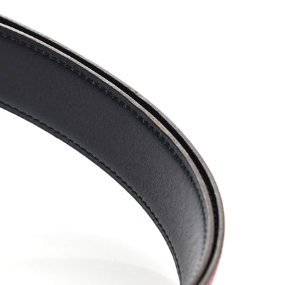 Hermes Chamonix Box 32mm Reversible Belt Strap 80 Rouge Vif Bleu Indigo 7 of 9