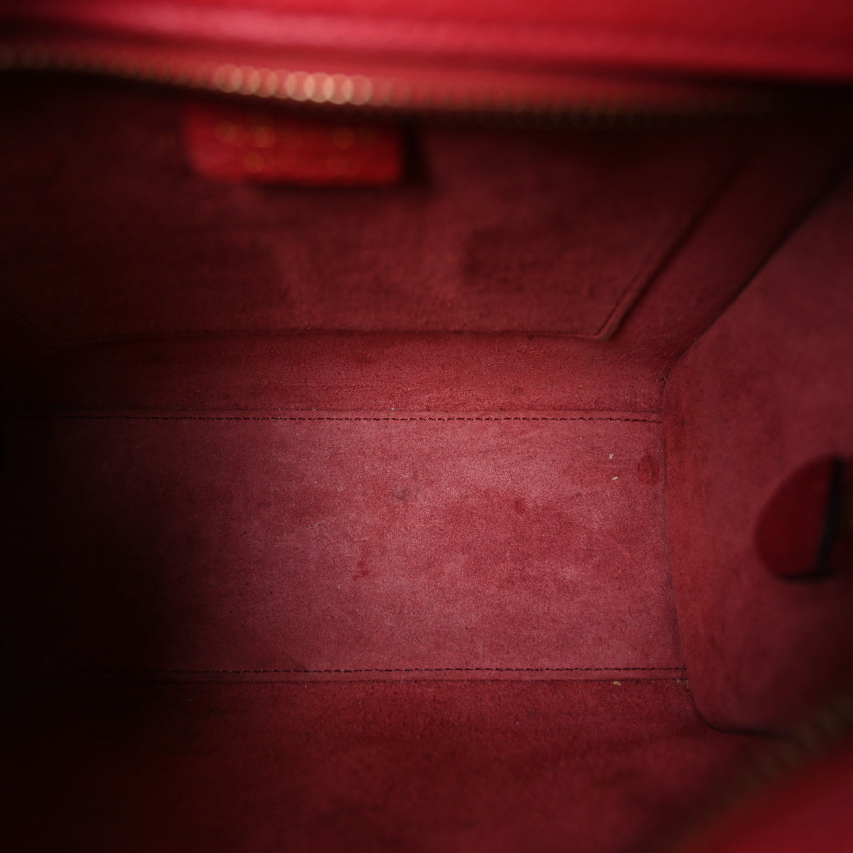 Celine Drummed Calfskin Nano Luggage Merlot 4 of 9