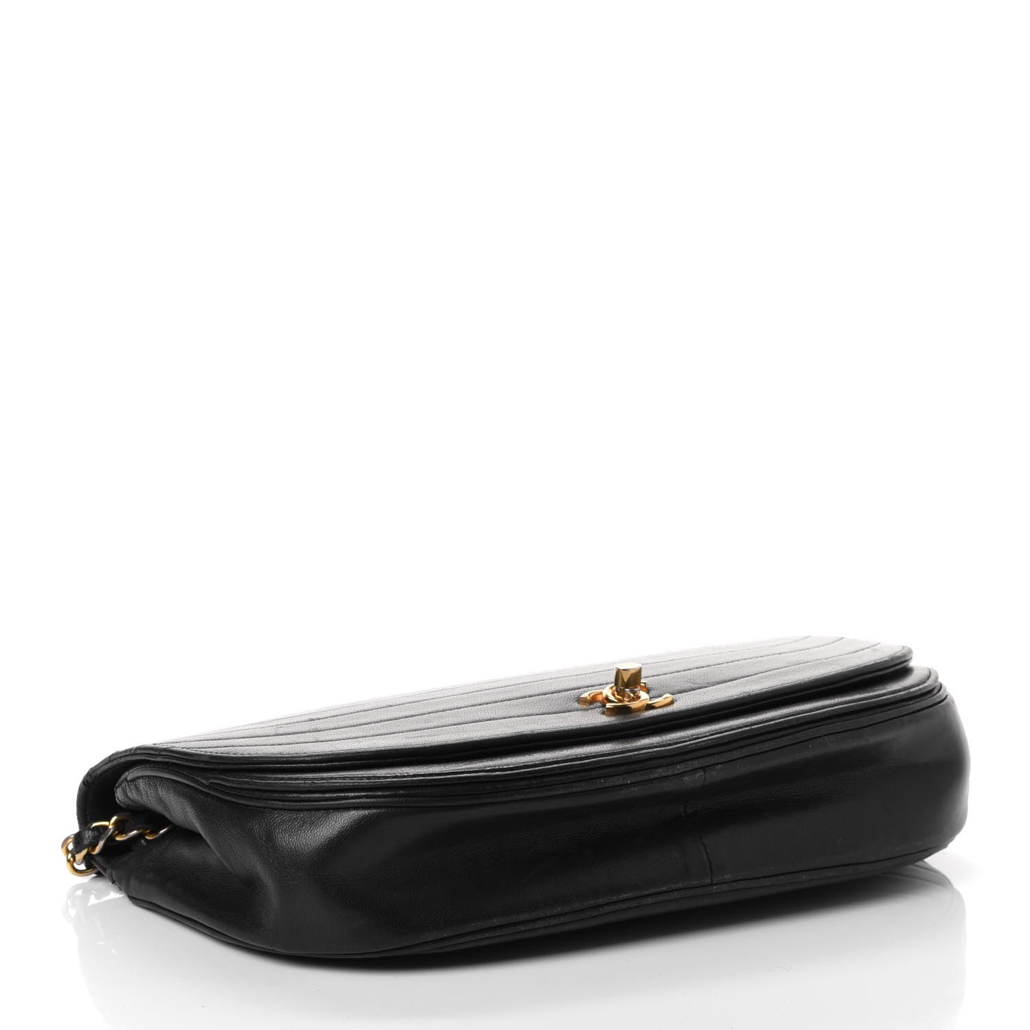 Chanel Lambskin Ribbon Stitched Small Single Flap Black 3 of 4