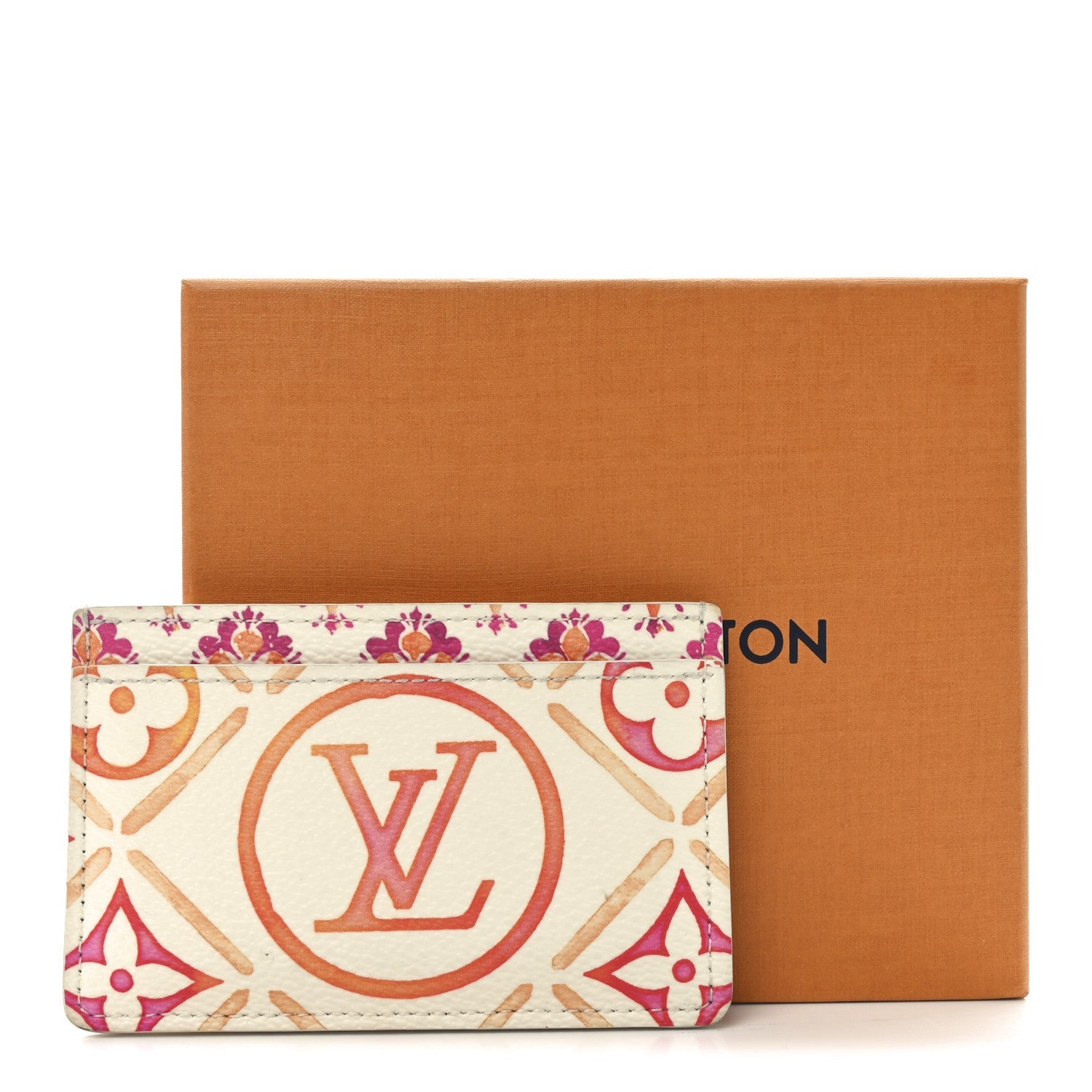 Louis Vuitton Monogram Tiles By The Pool Card Holder Coral 7 of 7