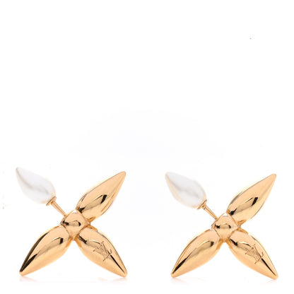 Louis Vuitton Pearl Louisette Earrings Gold 1 of 4