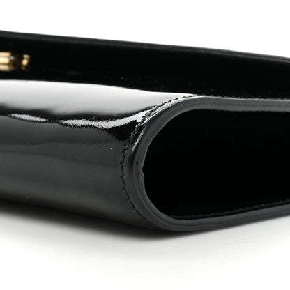 Saint Laurent Patent Y-Mail Clutch Black 9 of 14
