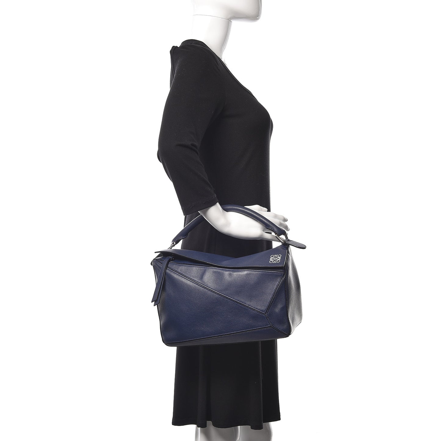 Calfskin Medium Puzzle Bag Marine