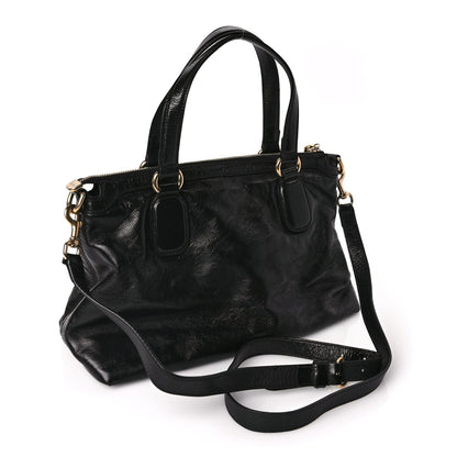 Gucci Vernice Naplack Small Soho Top Handle Satchel Black 2 of 9