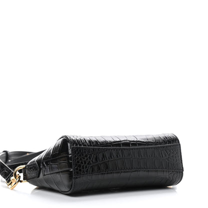 Givenchy Calfskin Crocodile Embossed Nano Antigona Black 4 of 9