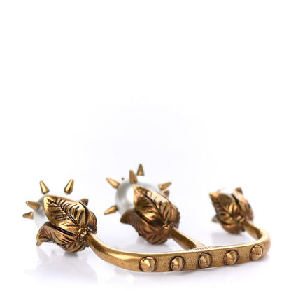 Gucci Metal Pearl Multi-Finger Ring White 3 of 4