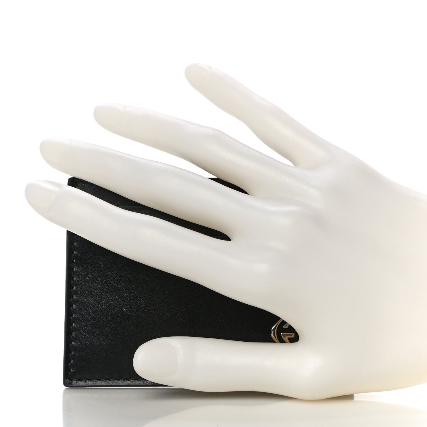 Calfskin GG Card Holder Black