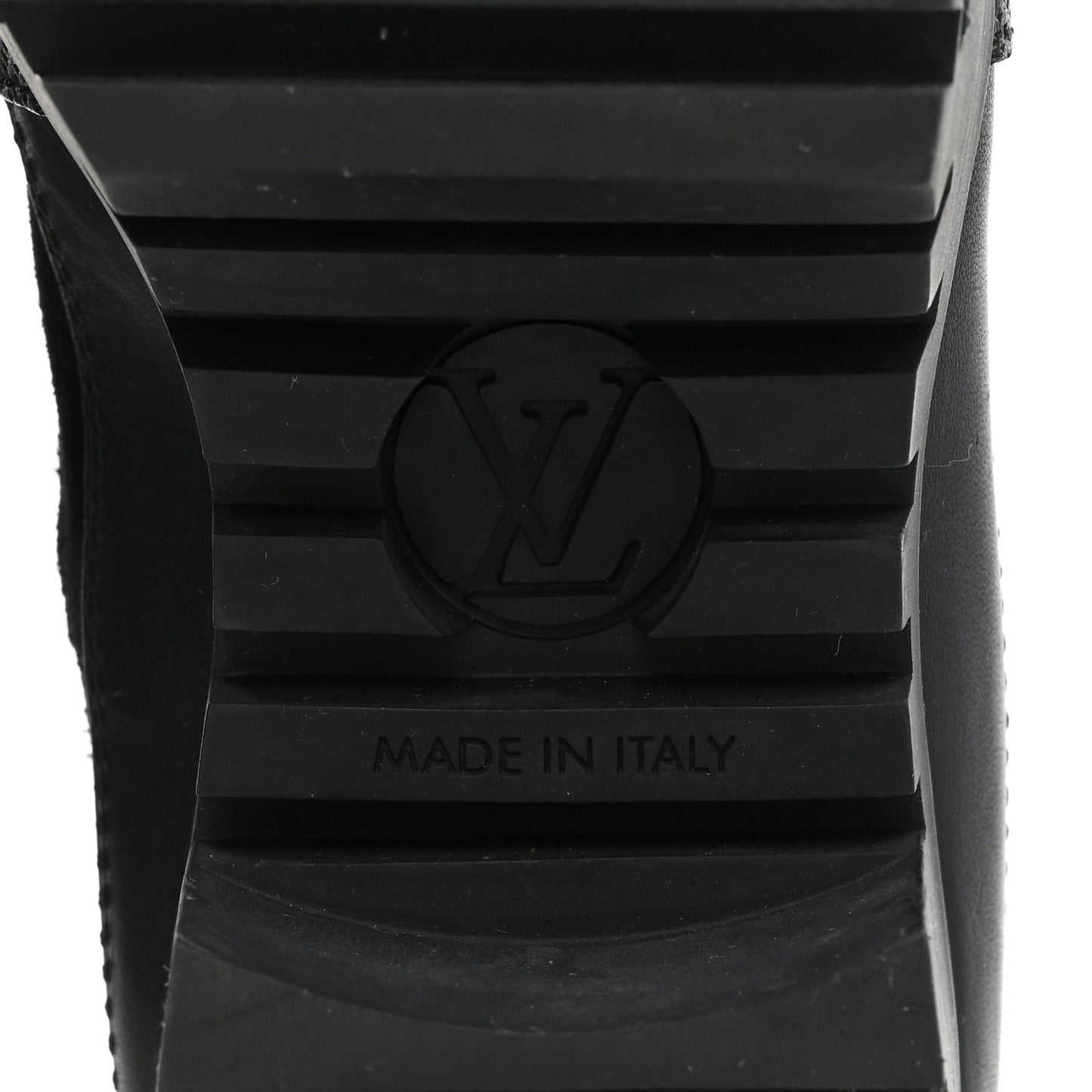 Suede Monogram Laureate Platform Desert Boots 36.5 Kaki Black