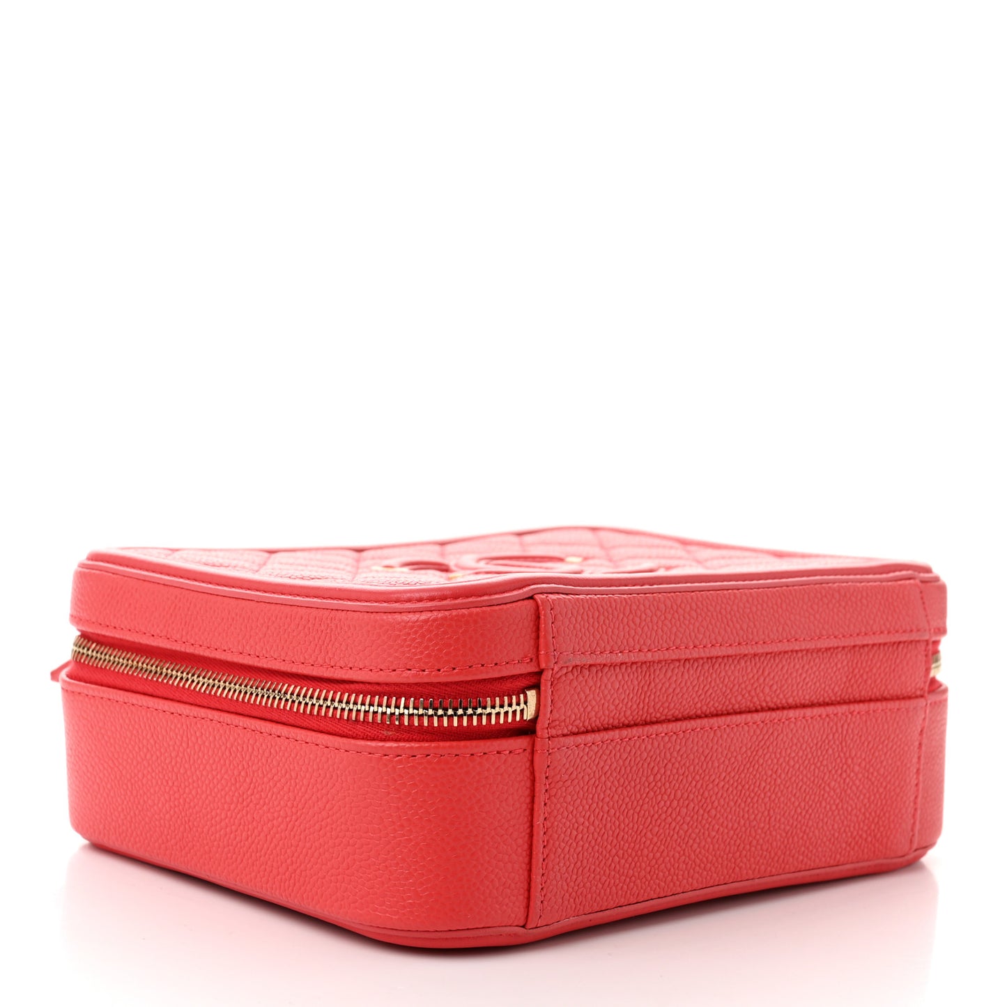 Caviar Quilted Medium CC Filigree Vanity Case Pink