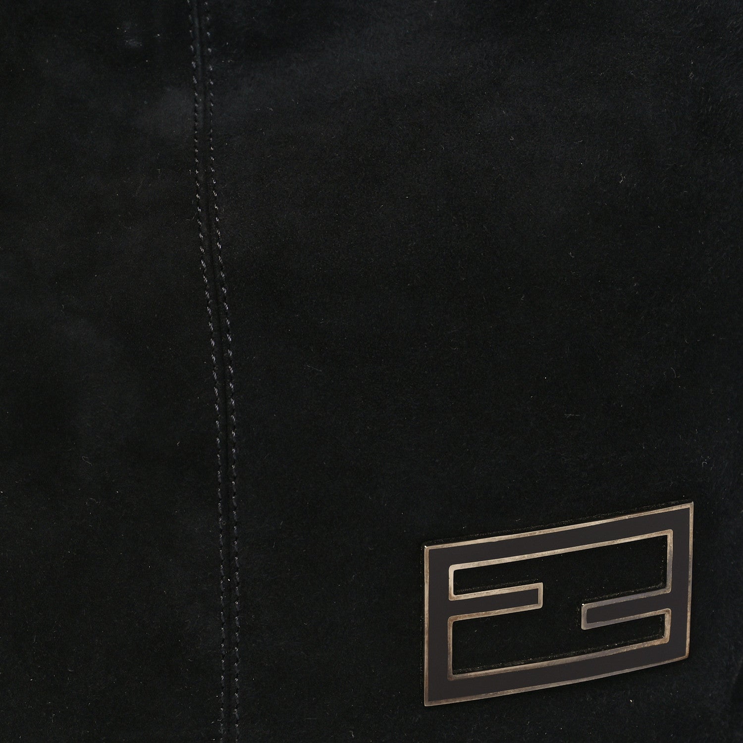 Fendi Suede Hobo Black 7 of 9