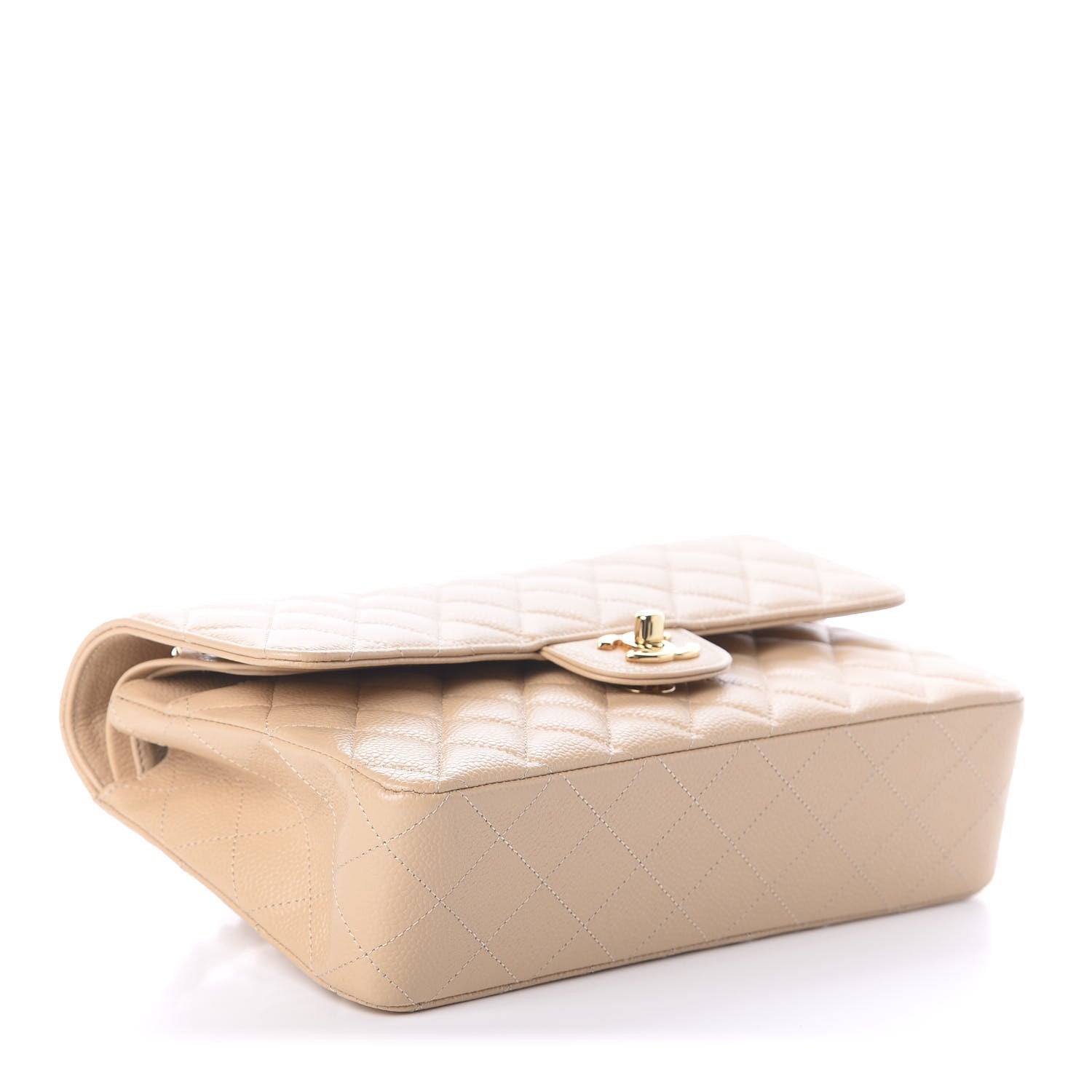 Chanel Caviar Quilted Medium Double Flap Beige Clair 4 of 9