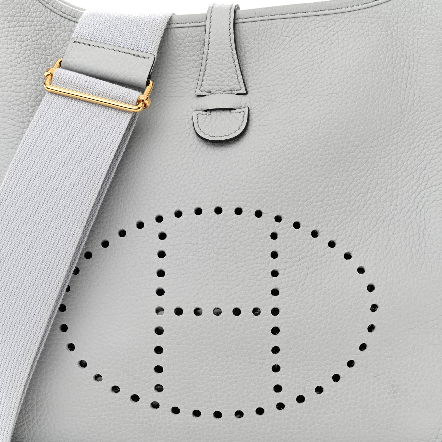 Hermes Taurillon Clemence Evelyne III PM Bleu Pale 8 of 12