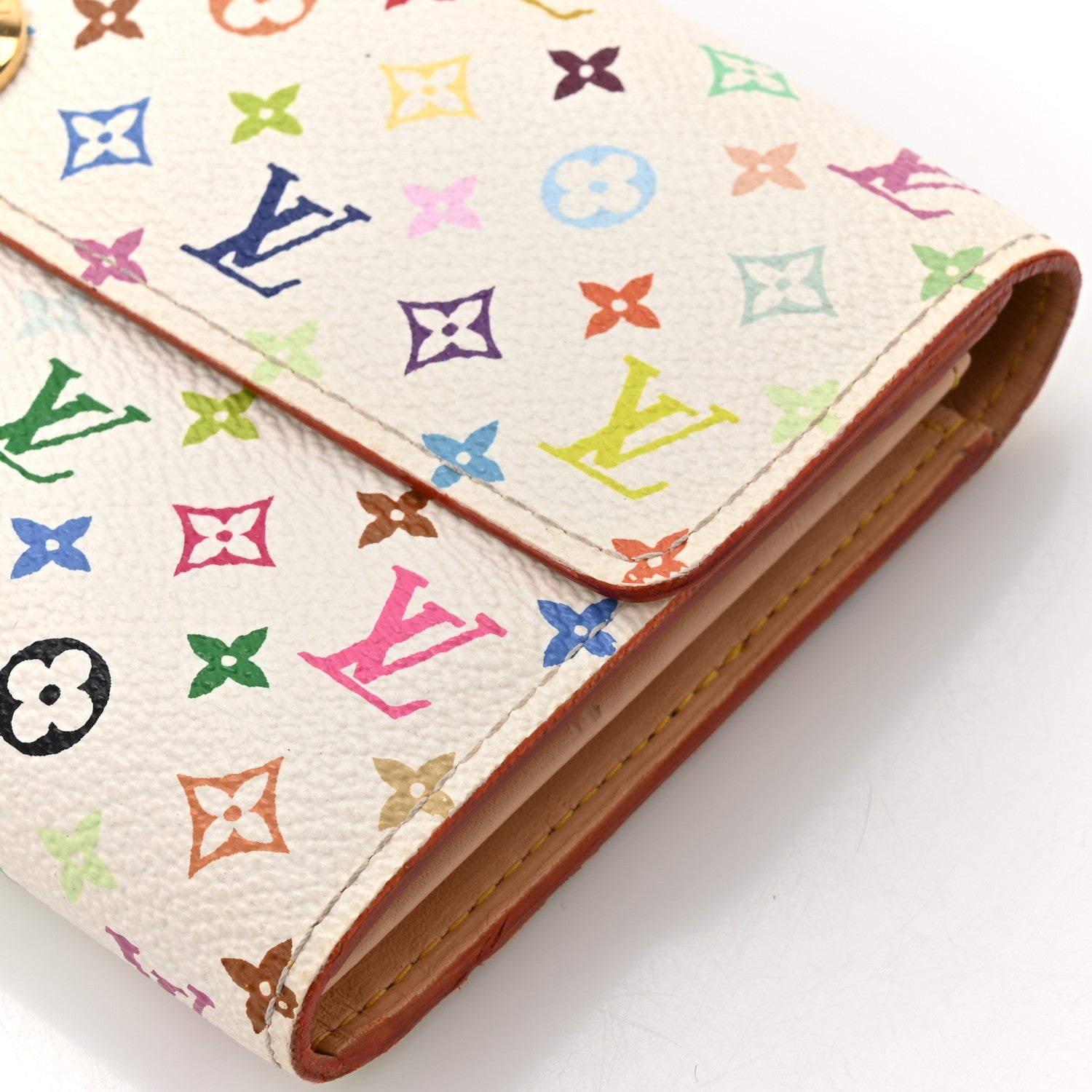 Louis Vuitton Monogram Multicolor Sarah Wallet White 10 of 12