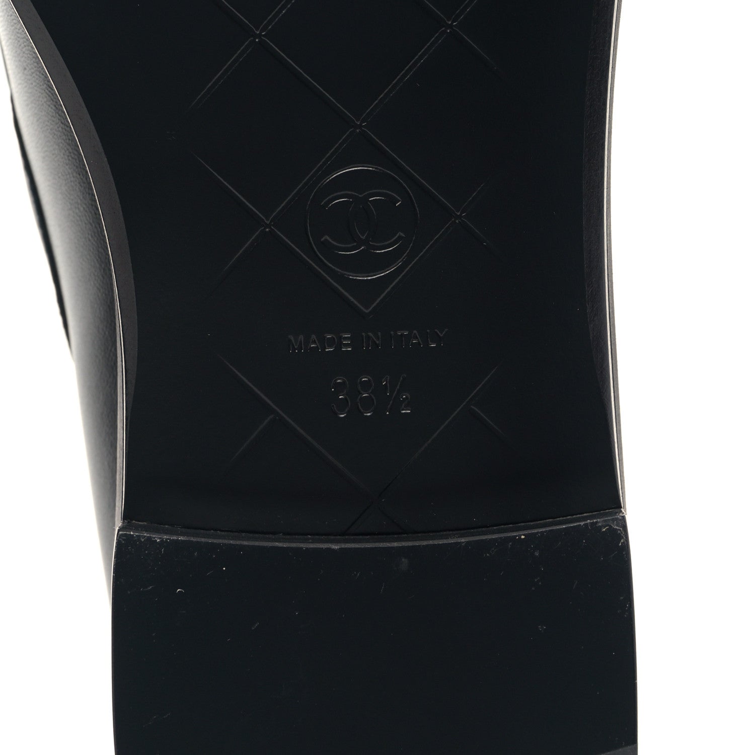 Chanel Lambskin Quilted CC Turnlock Loafers 38.5 Black 6 of 9