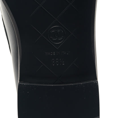 Chanel Lambskin Quilted CC Turnlock Loafers 38.5 Black 6 of 9