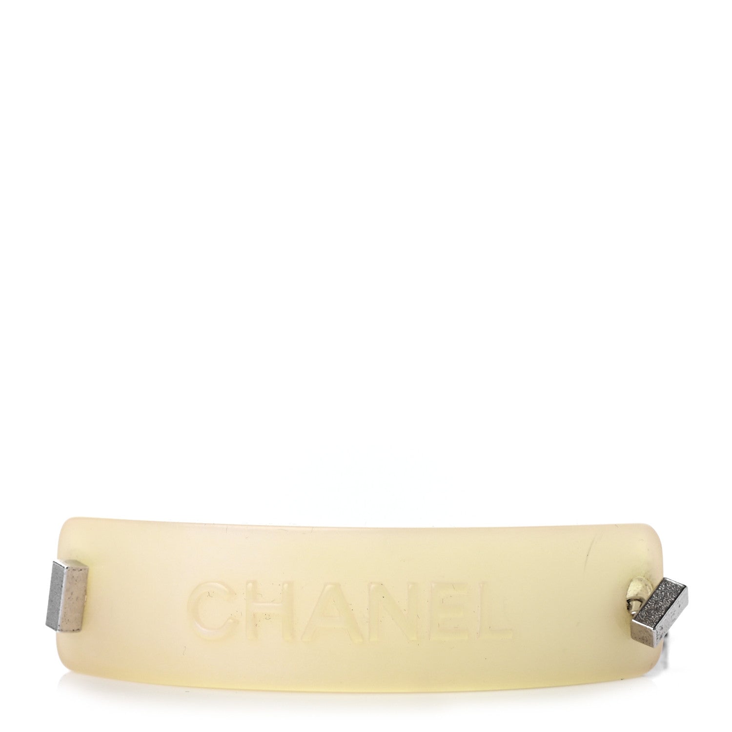 Chanel Acrylic Chain ID Bracelet Silver 1 of 4