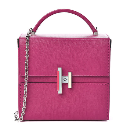 Hermes Chevre Mysore Enamel Cinhetic Boxy Top Handle Bag Rose Pourpre 1 of 13