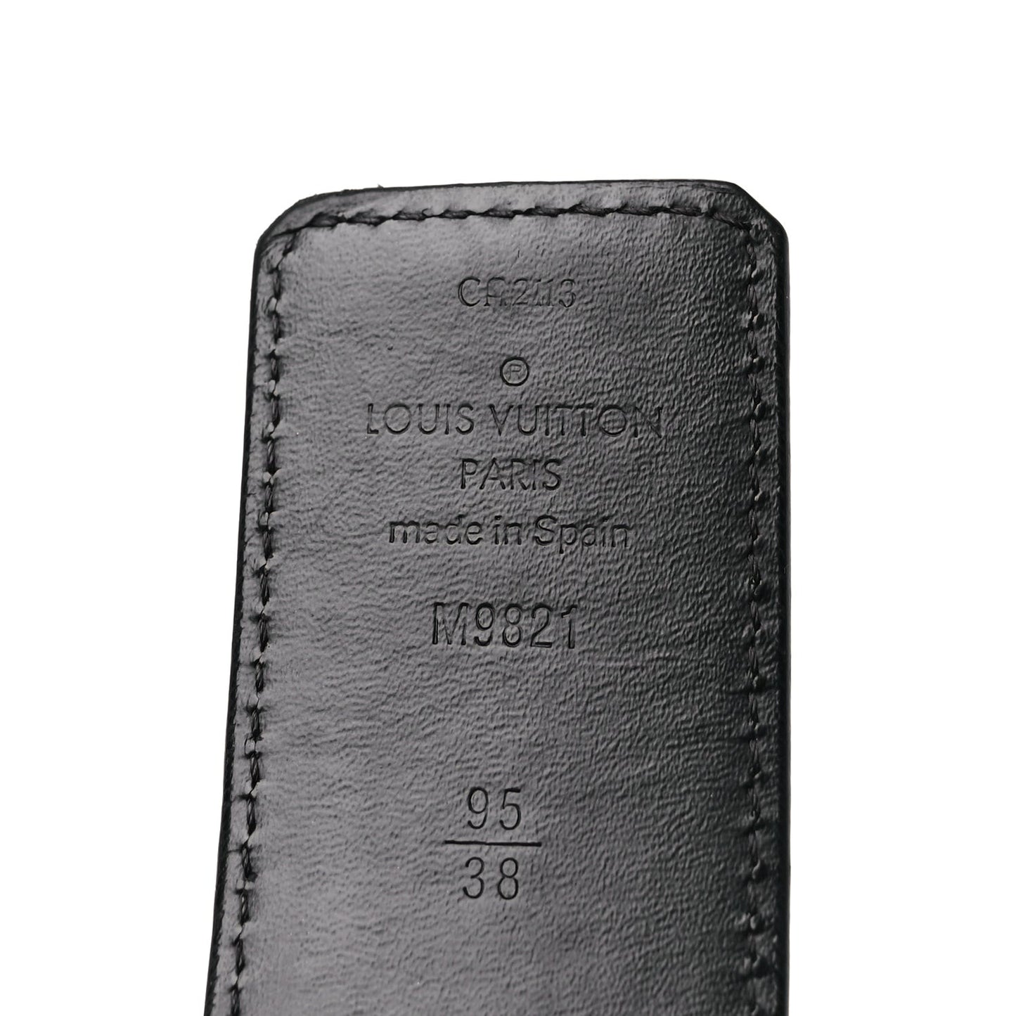 Calfskin Monogram 40mm LV Initiales Reversible Belt 95 38 Black