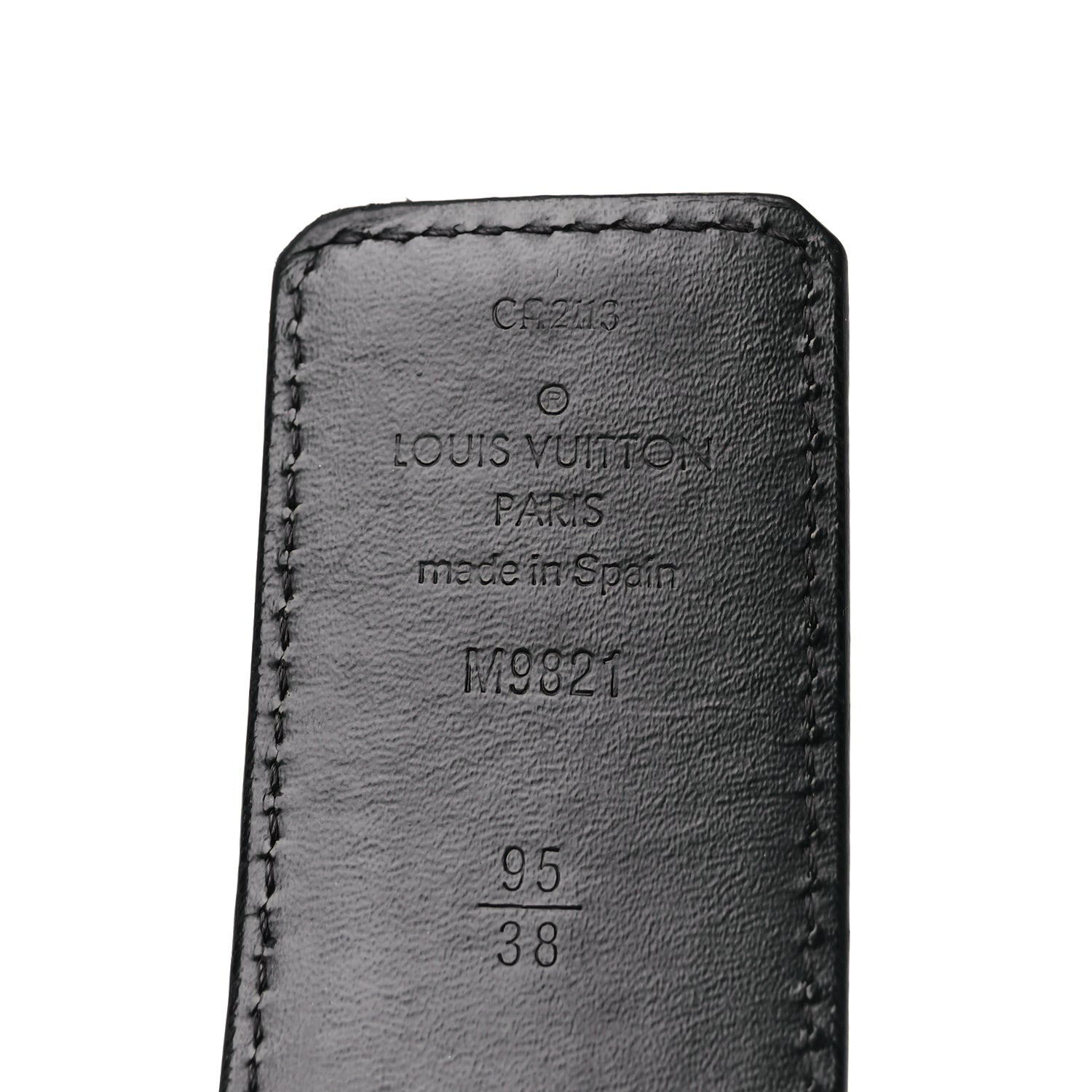 Louis Vuitton Calfskin Monogram 40mm LV Initiales Reversible Belt 95 38 Black 3 of 5