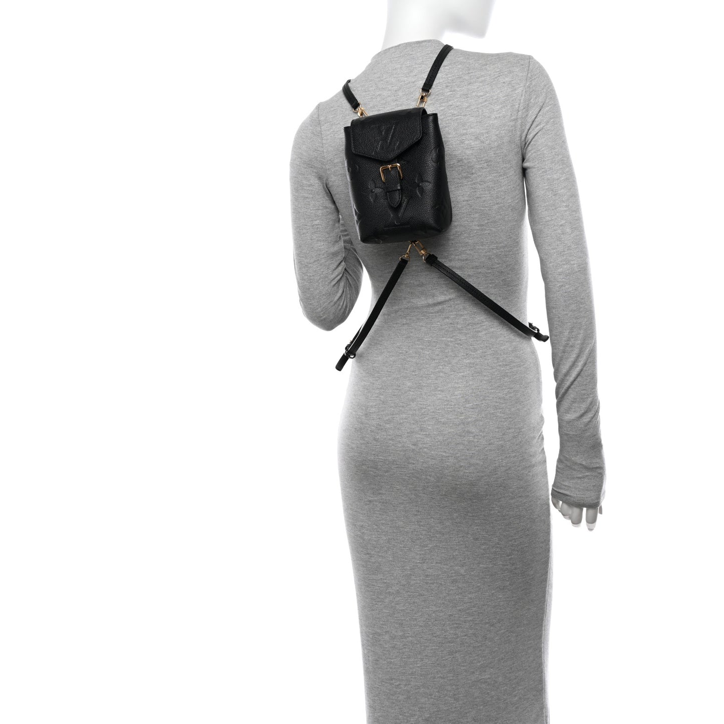 Empreinte Monogram Giant Tiny Backpack Black