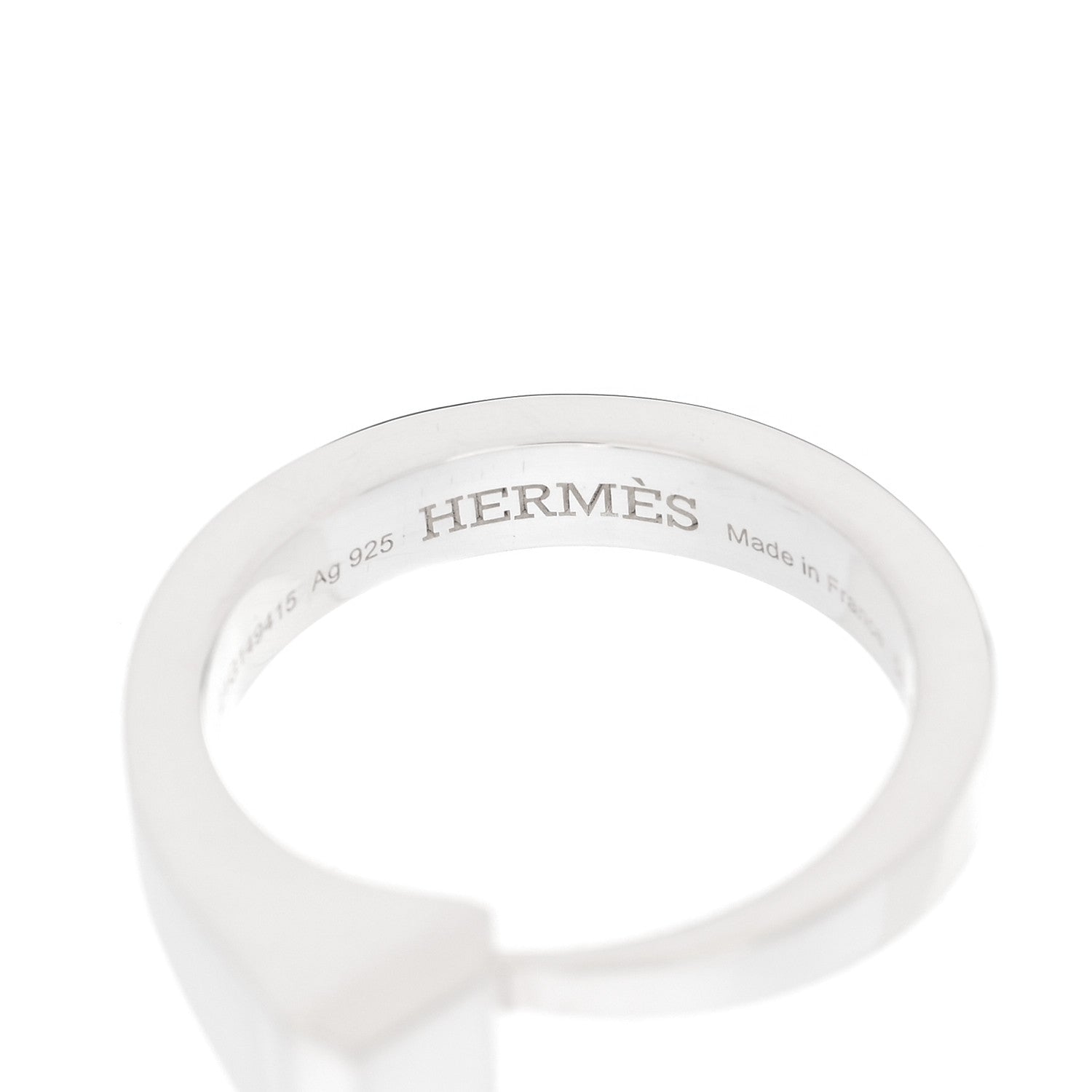 Hermes Sterling Silver PM Clou de Forge Ring 54 7 5 of 7