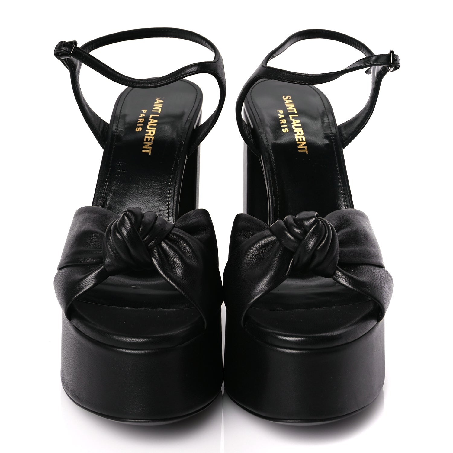 Saint Laurent Vendome Bianca 85 Platform Sandals 37 Black 2 of 8