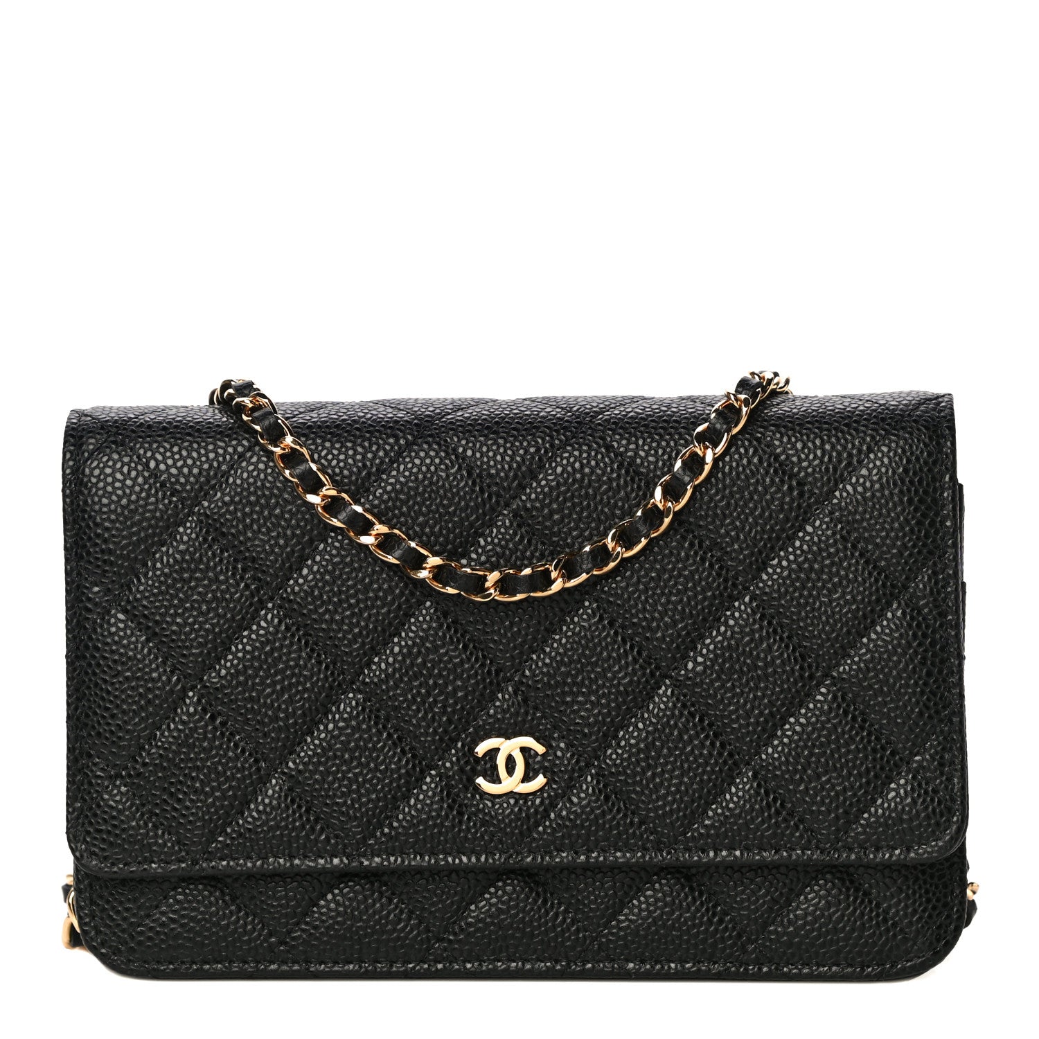 Chanel Caviar Quilted Wallet On Chain WOC Black 1 of 12