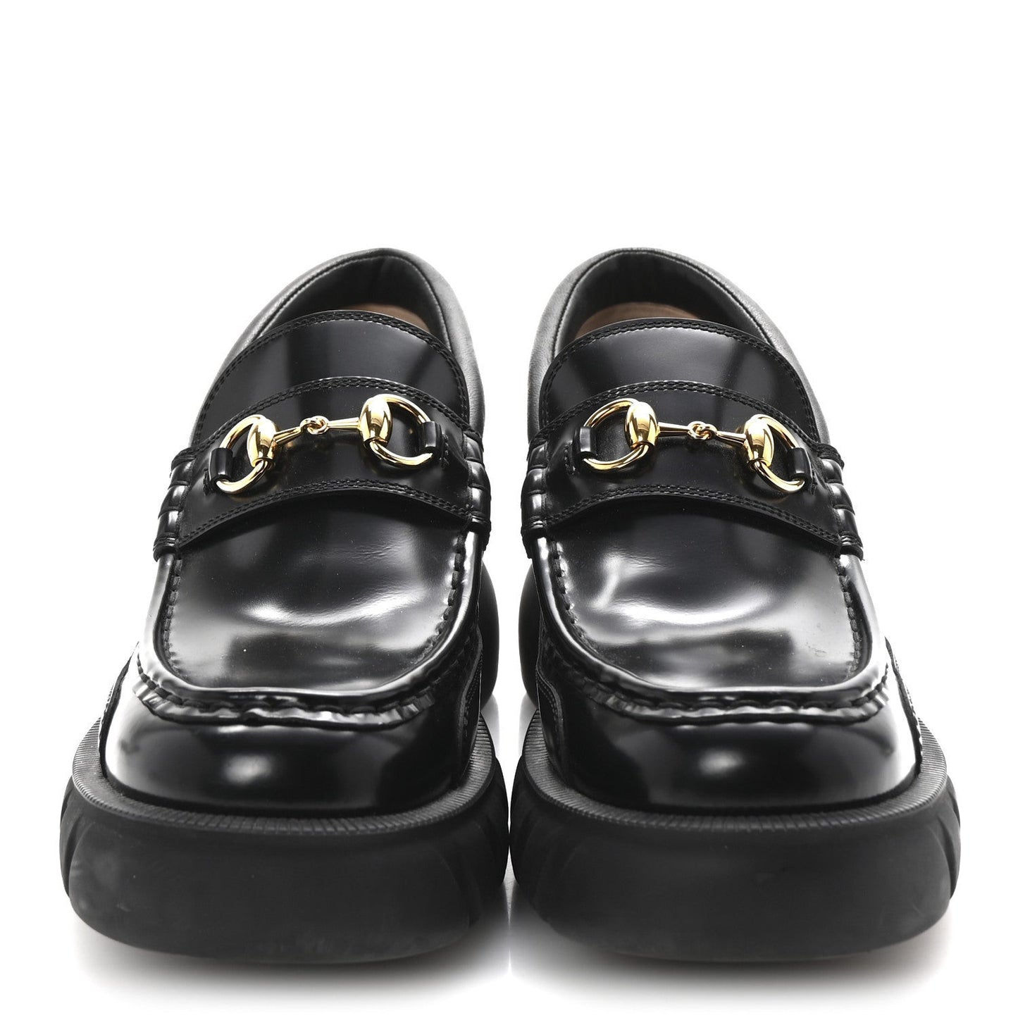 Cordovan Lux Womens Harald Horsebit 25mm Platform Loafers 40 Black