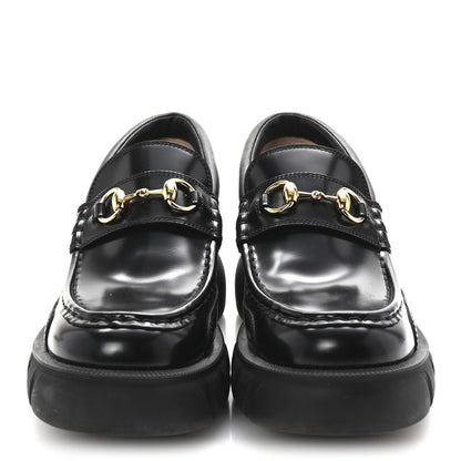 Gucci Cordovan Lux Womens Harald Horsebit 25mm Platform Loafers 40 Black 3 of 7