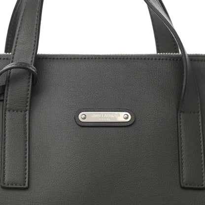 Saint Laurent Calfskin Bold Briefcase Grey 7 of 9