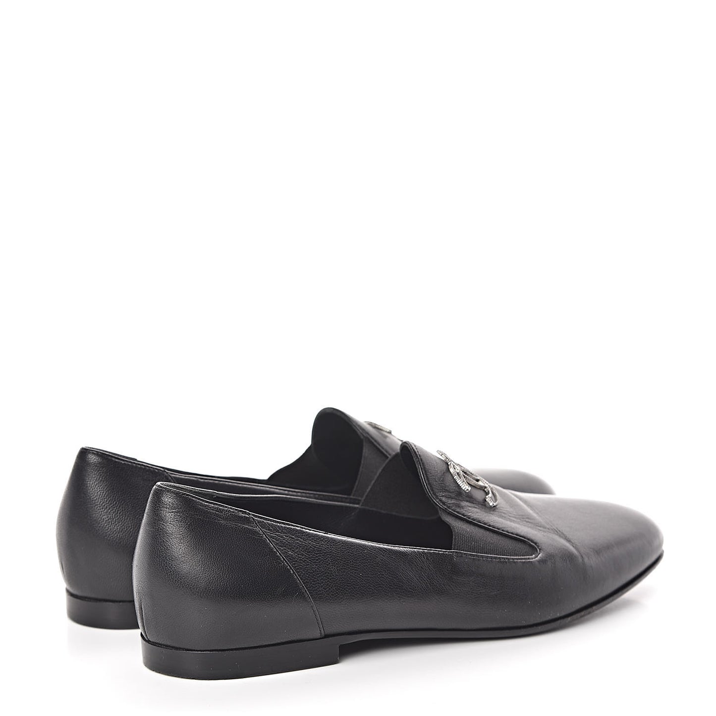 Lambskin CC Loafers 36 Black
