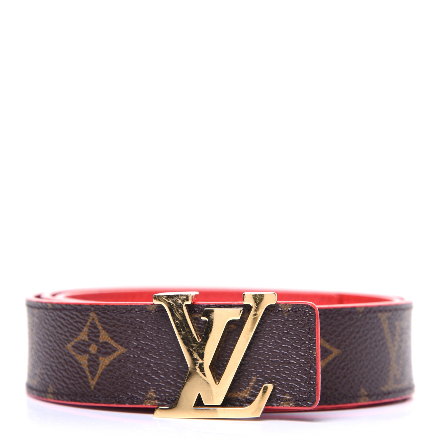Louis Vuitton Monogram 30mm LV Initiales Reversible Belt 80 32 Coquelicot 1 of 11