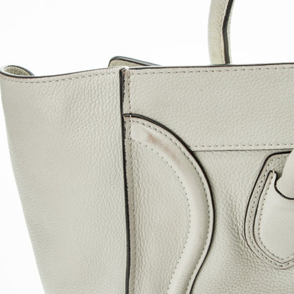 Celine Drummed Calfskin Mini Luggage Lune 9 of 9