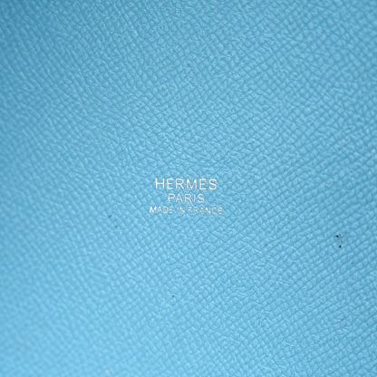 Hermes Epsom Tressage De Cuir Picotin Lock 22 MM Bleu du Nord Rouge Coeur Bleu du Nord 5 of 11