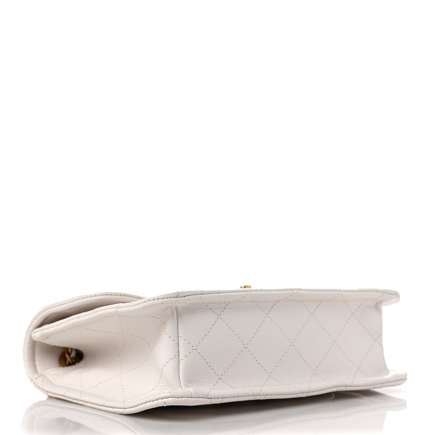 Chanel Caviar Quilted Medium Sweet Classic Flap White 4 of 11